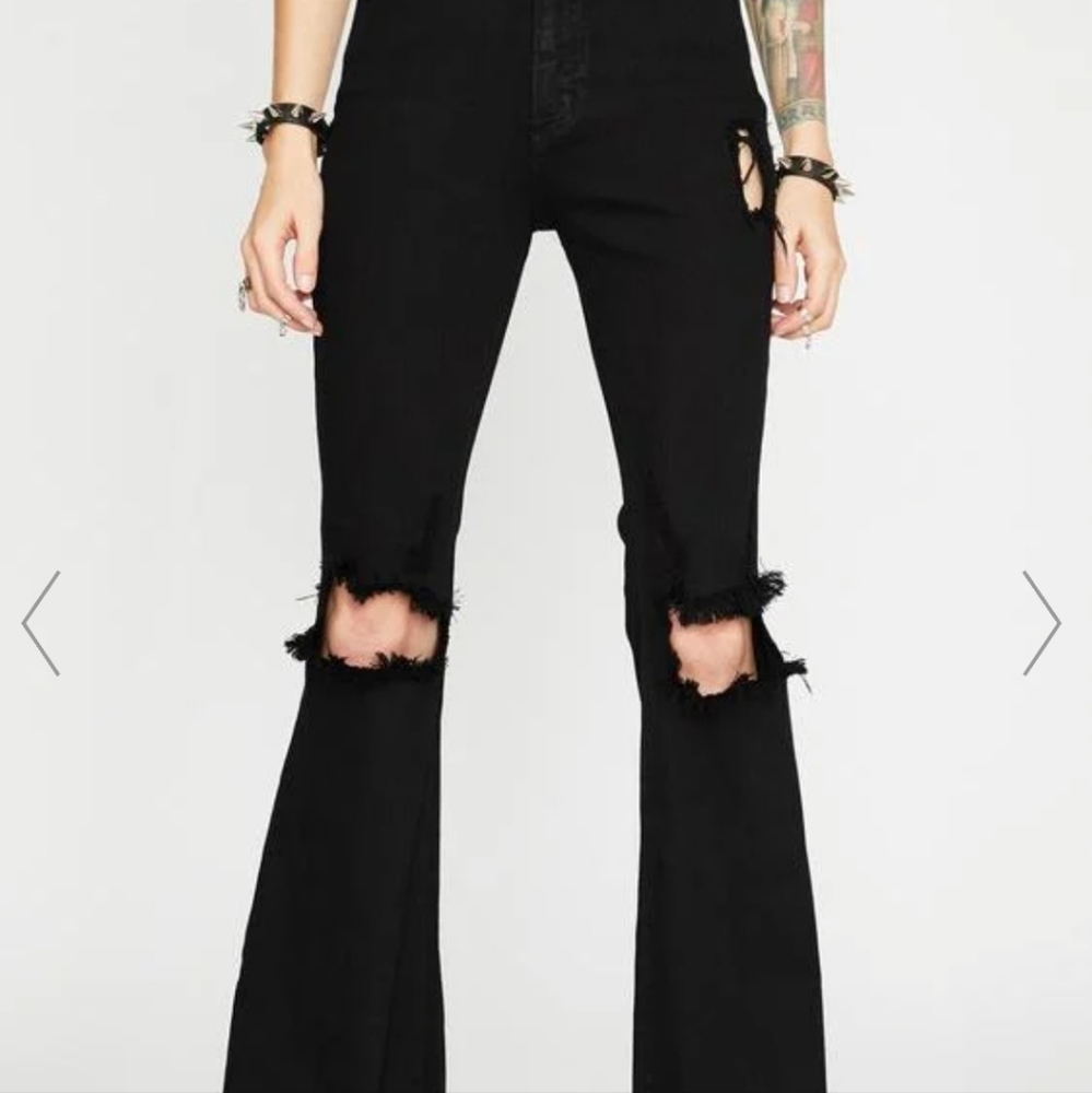 KICK ROCKS DISTRESSED FLARES